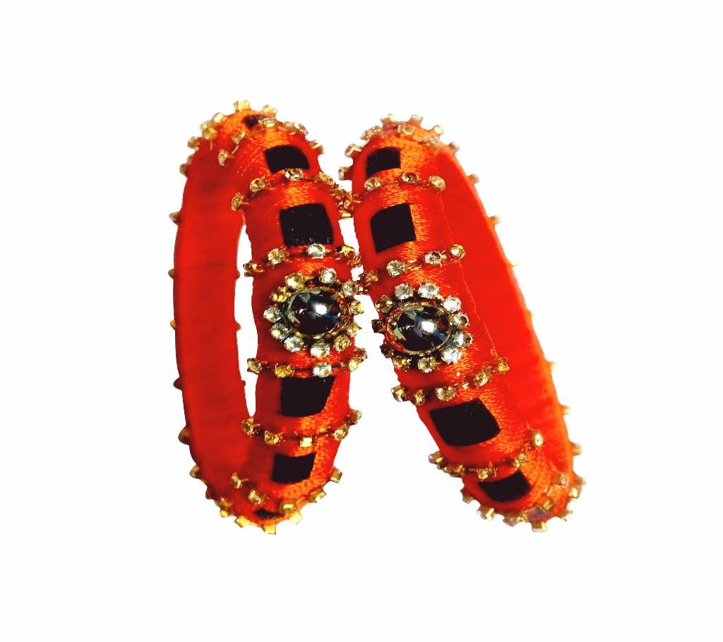 Silk Thread Stone Chain Bangle for Women
