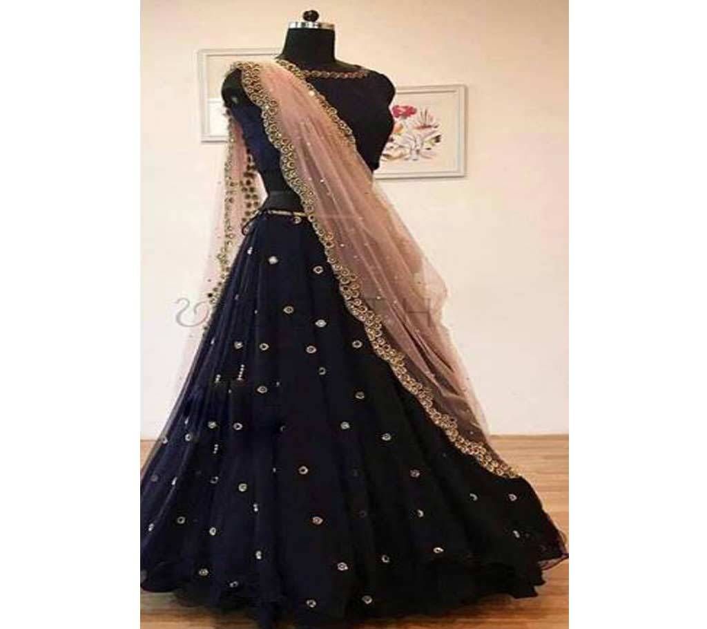 Semi Stitched Gorgeous Embroidery Georgette Lehenga