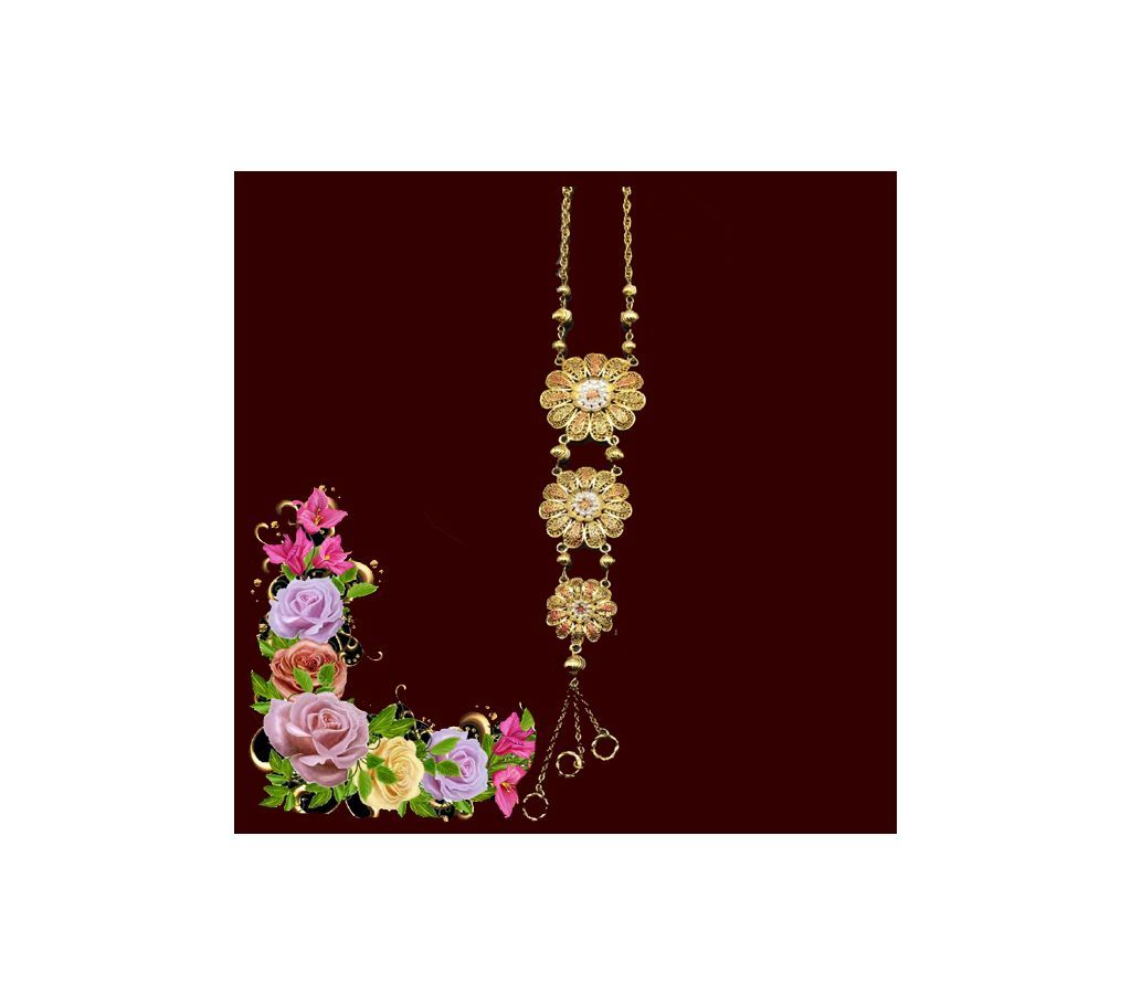 Gold plated mina color design necklace