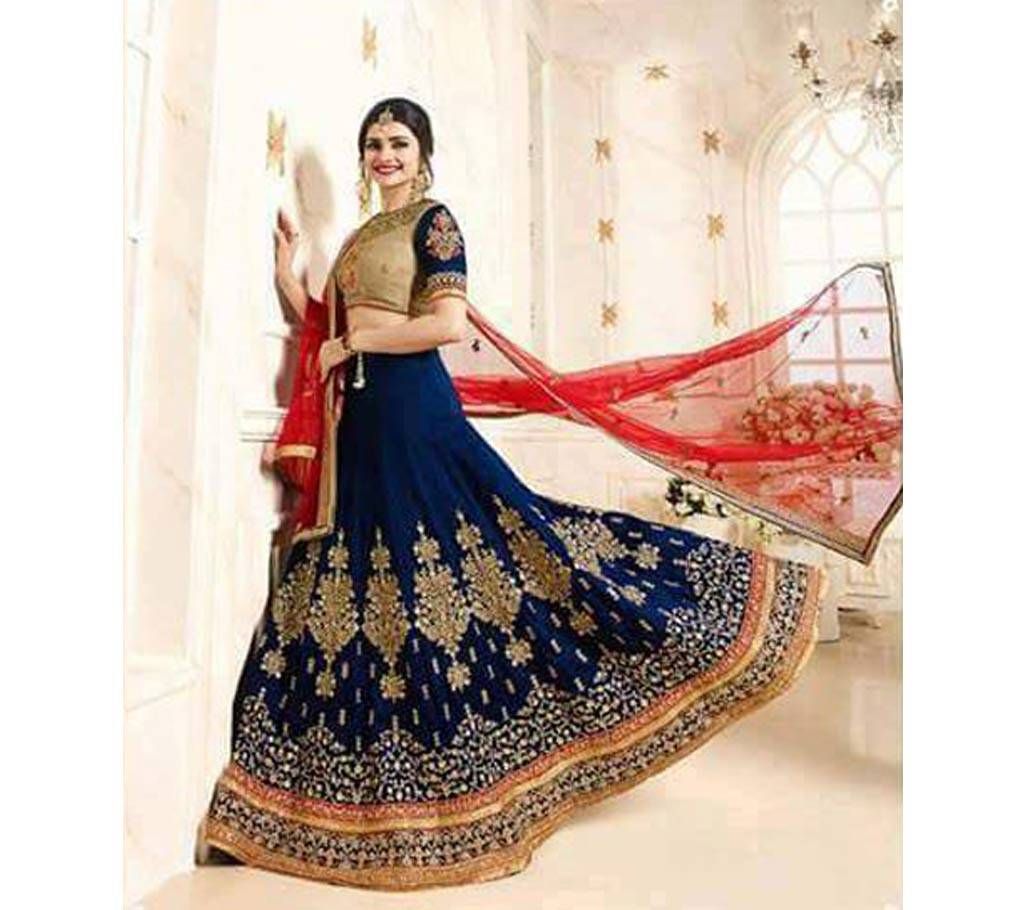 Semi-Stitched Soft Georgette With Embroidary shopping 24