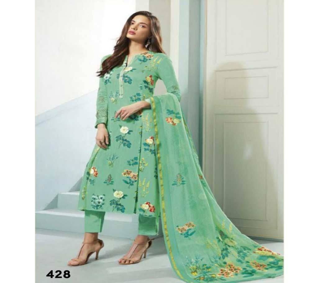 Sarg Parnika - 428 Unstitched Cotton Suit