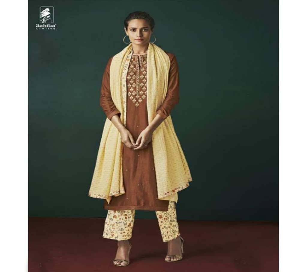 Sahiba Pink Mist -180 Unstitched Cotton Salwar Suit