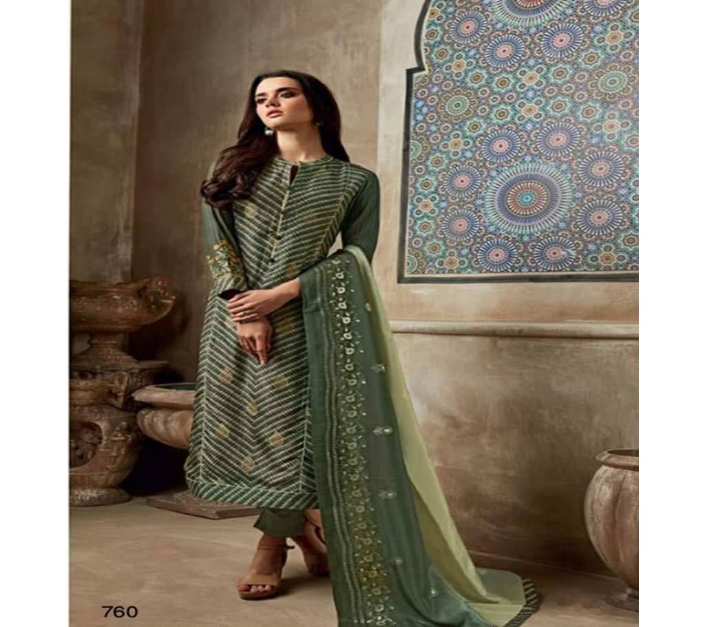 Sarg Shiny Gems - 760 Unstitched Georgette silk Suit