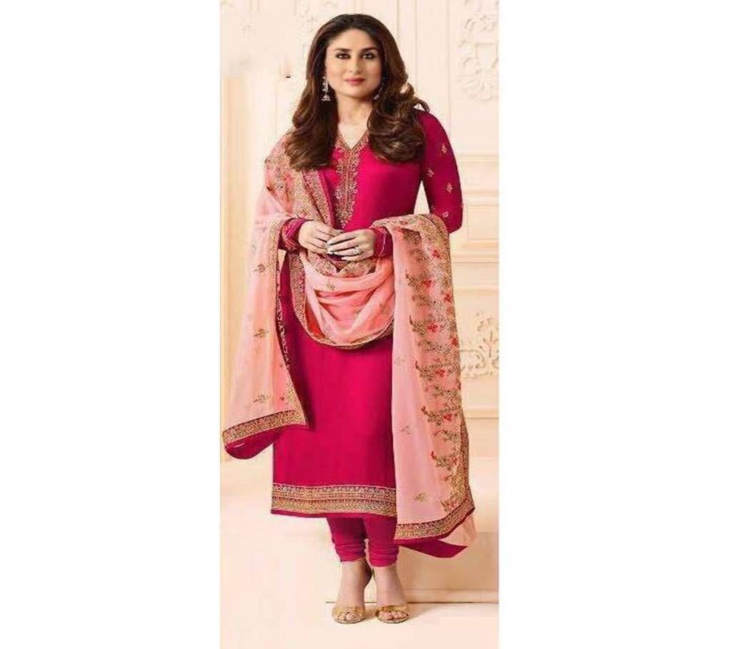  Soft Georgette Semi stitched Salwar kamiz (Replica)