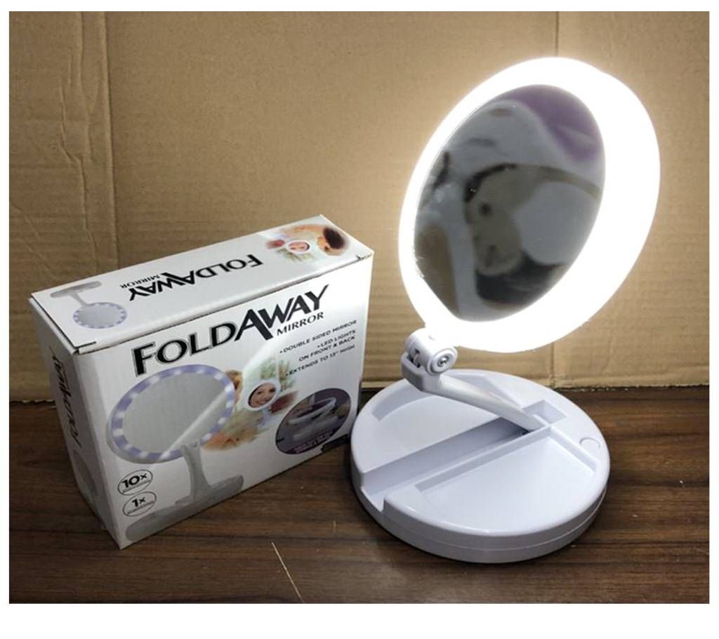 Makeup LED folding mirror