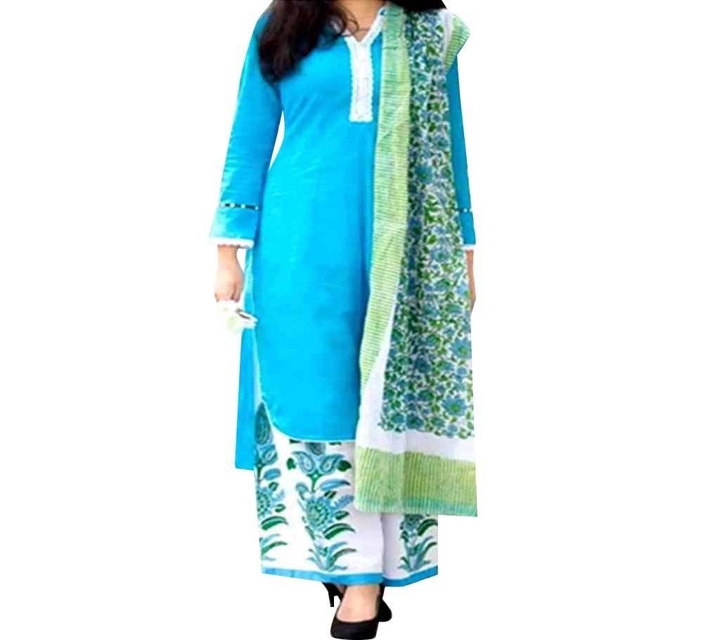 Unstichtched Cotton block print Dress
