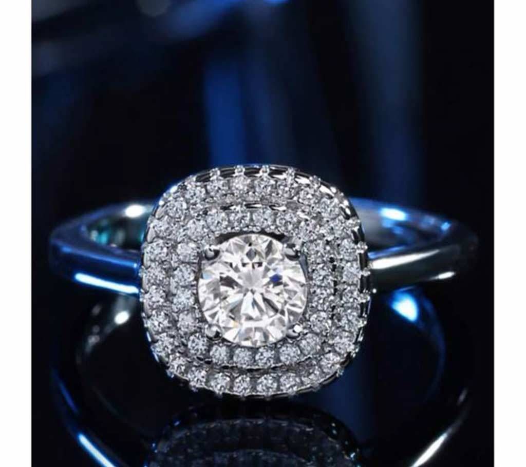Classic Fashion Square Shape Cubic Zirconia Rings For Women