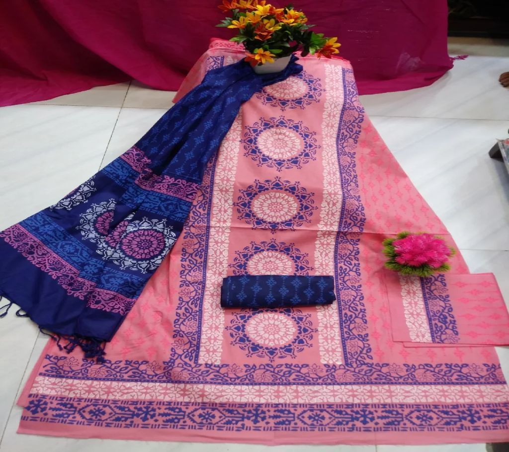 Rajdani block pin boyeal Three-piece