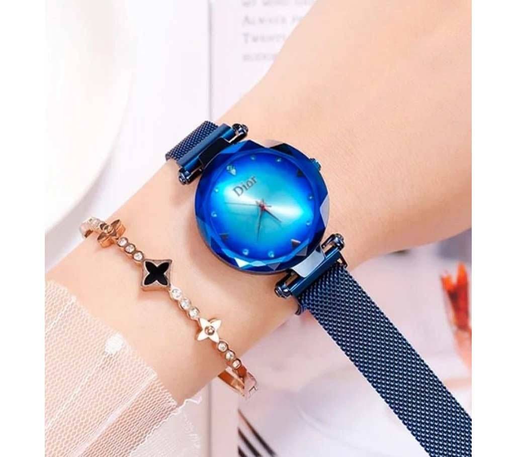 Dior  Magnetic Analog Watch for Women - Blue