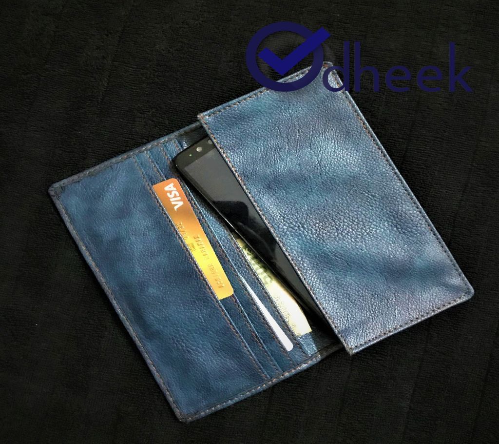 Long Wallet Come Mobile Cover for Women Blue
