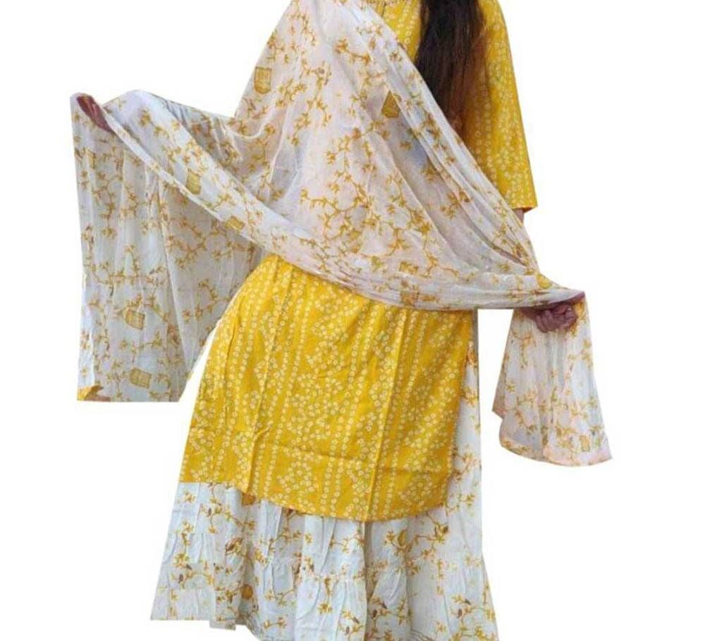 cotton Skin Printed Three-Piece for Women 