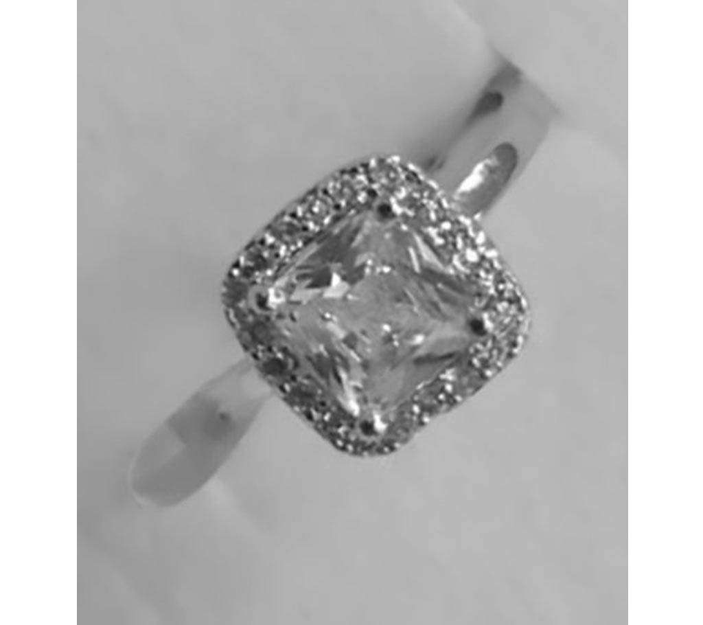 AD Stone Silver Pla Ring