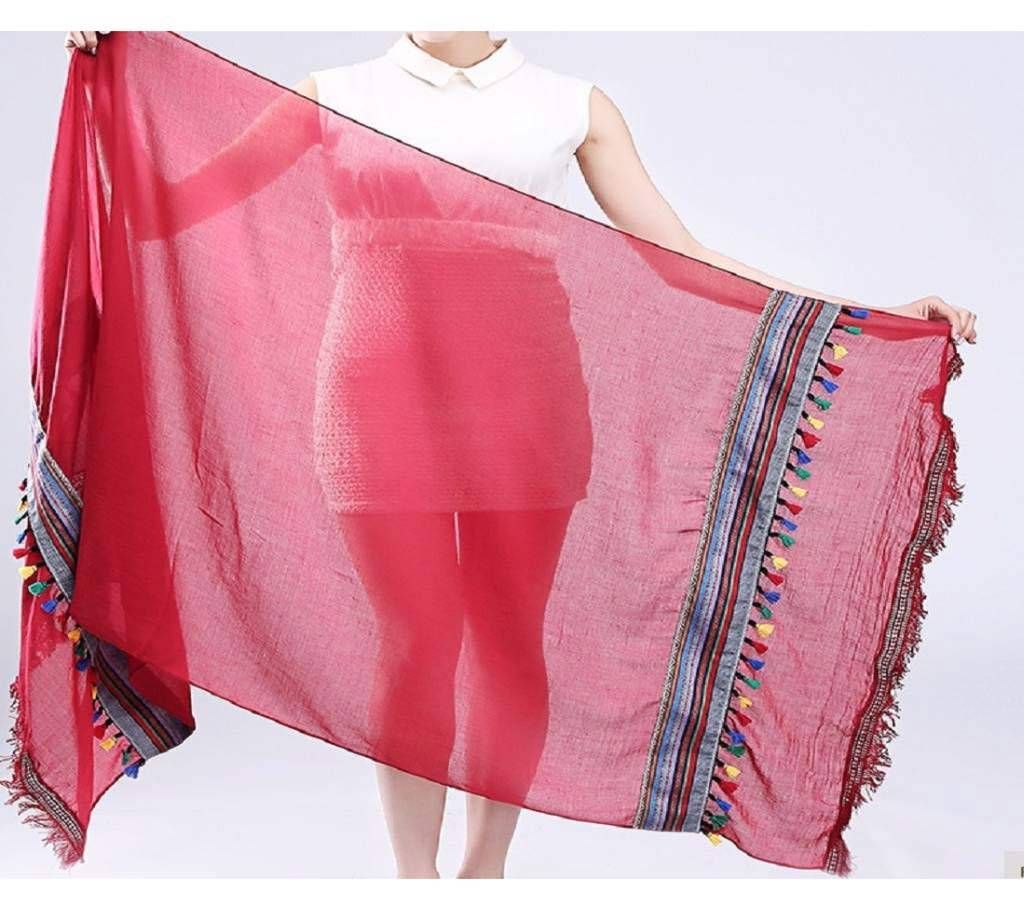 Tassels Cotton Pashmina Scarf