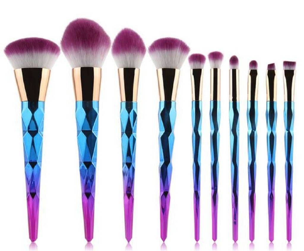 10pcs Unicorn Mermaid Makeup Brush