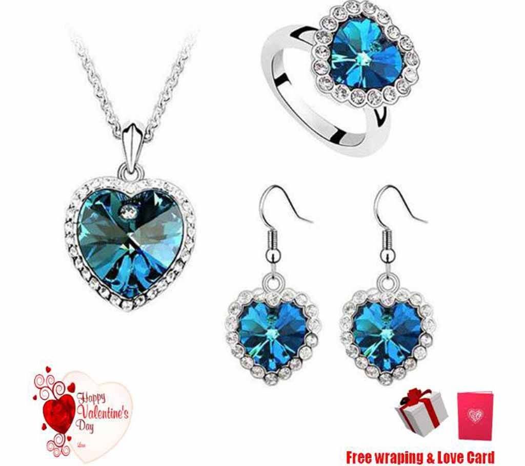 Stone Setting Matching Pendant Set
