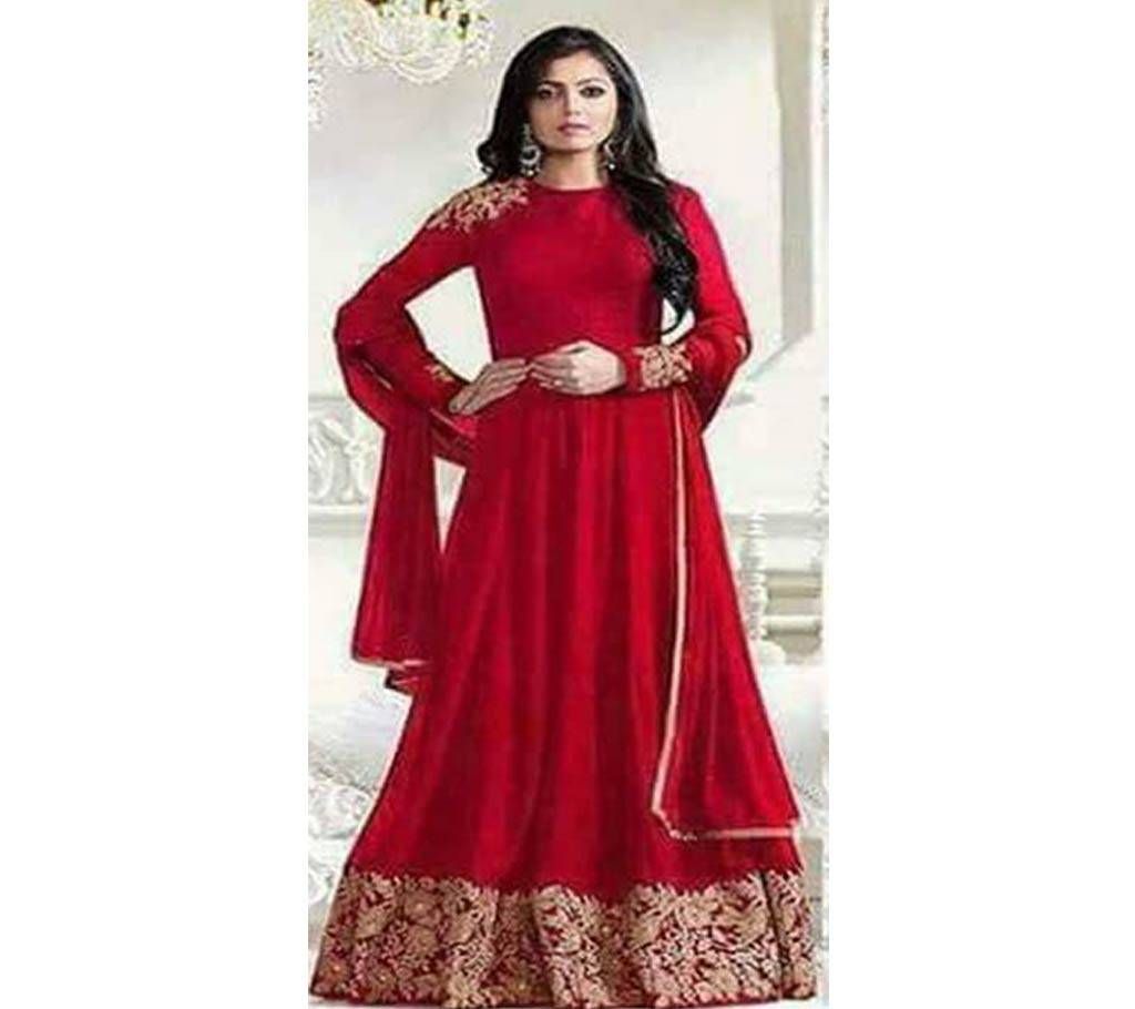un stitched 4 piece Georgette Gown 