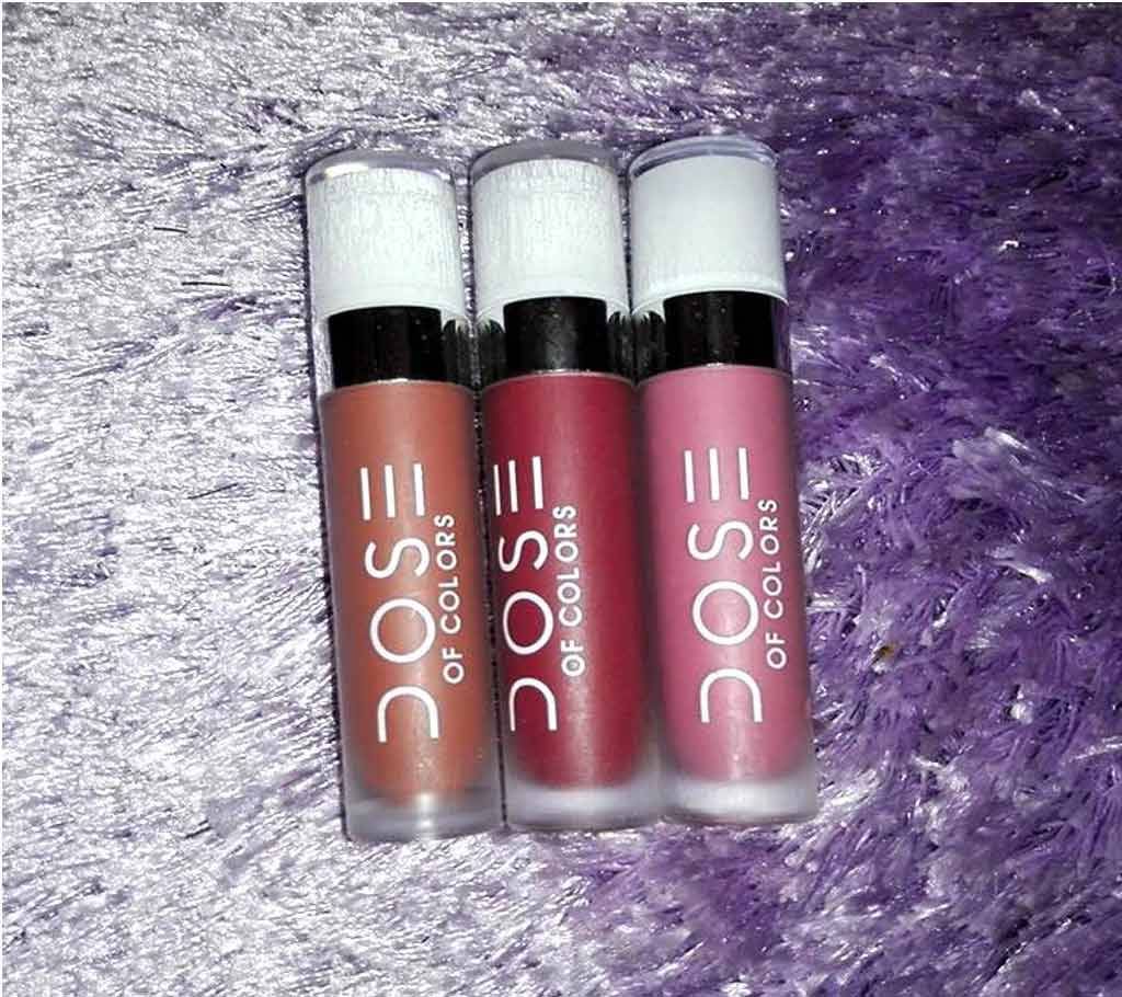 3 Piece DOSE OF COLOR MATTE Lipstick - USA