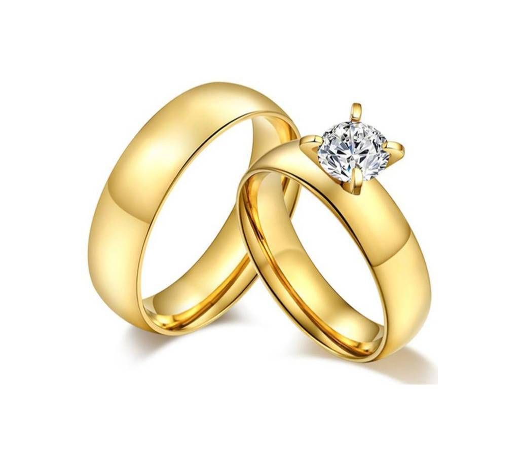 Gold Plated Finger Ring Couple (2 pcs)