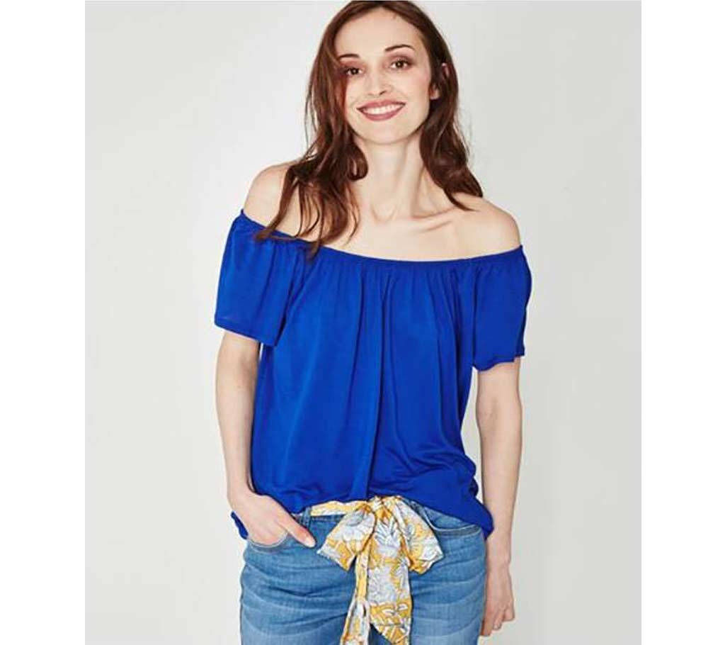 Frill Front Off Shoulder Top