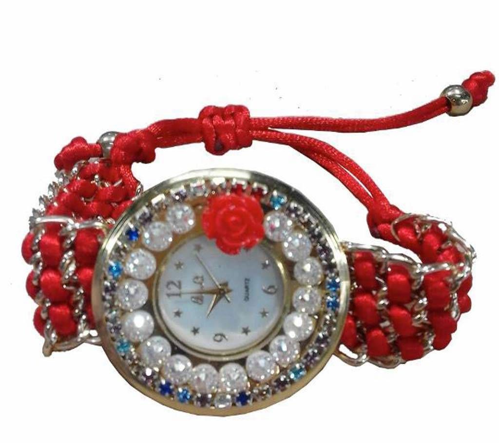New Geneva Ladies Wrist Watch- Red