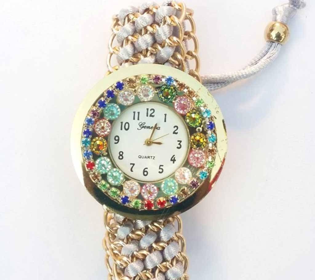 New Geneva Ladies Wrist Watch - Light White