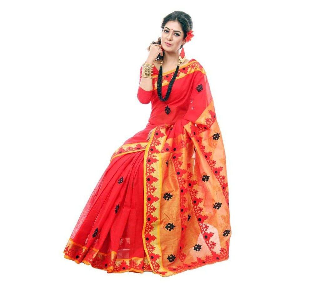 Pure Cotton With hand Embroidery Sharee