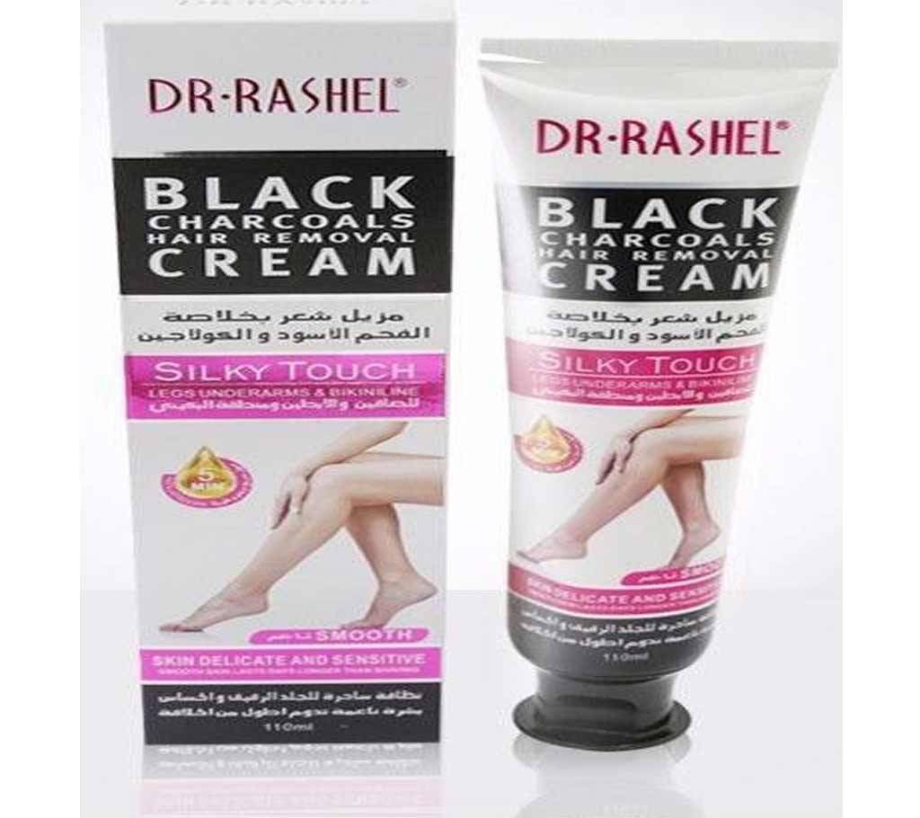 DR.RASHEL Black Charcoal Hair Removal Cream Legs,UnderArms 110ml Thailand