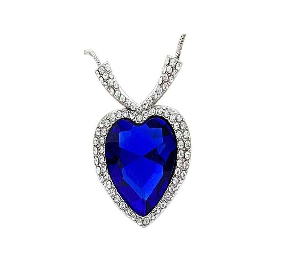 Titanic Heart Shaped Necklace - Blue