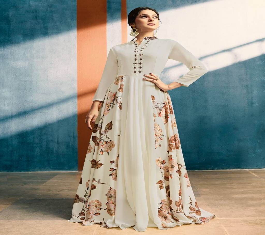 Un-stitched georogette skin print jenifar winget salwar suit