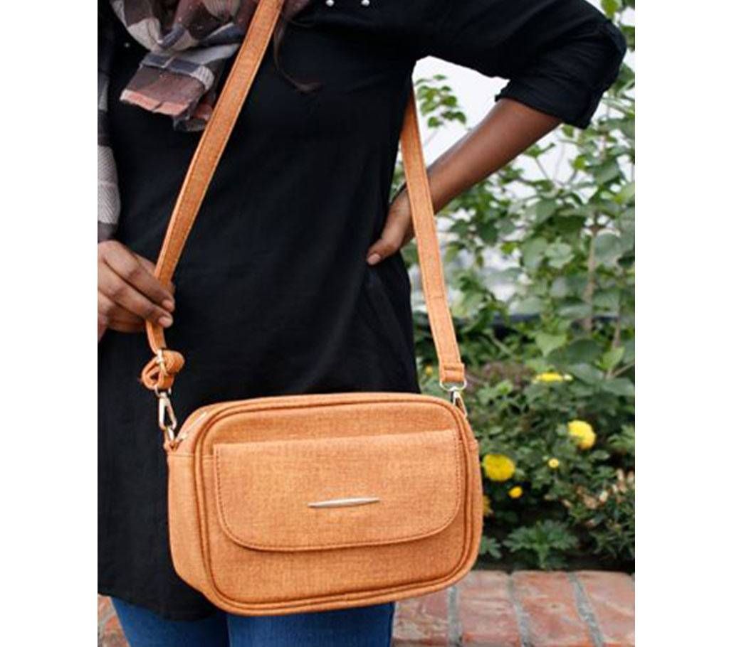 Orange Brown Ladies Side Bag 22 - A910