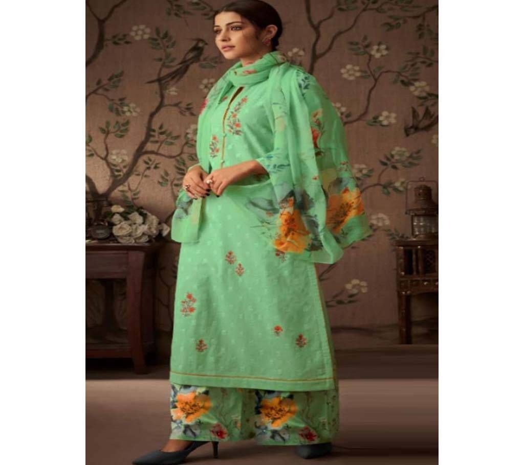 Esta Cressa Unstitched Cotton Three Piece 104
