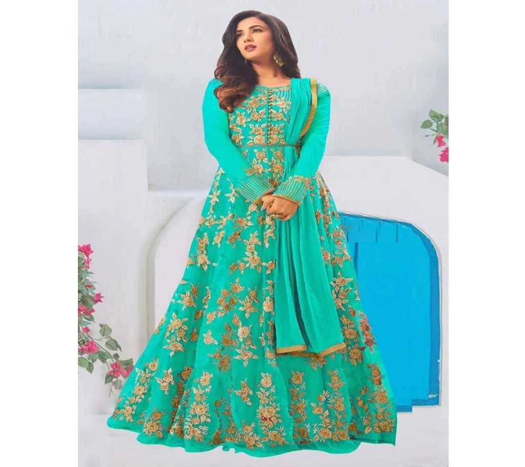 Unstitched Georgette long frocks (Copy)