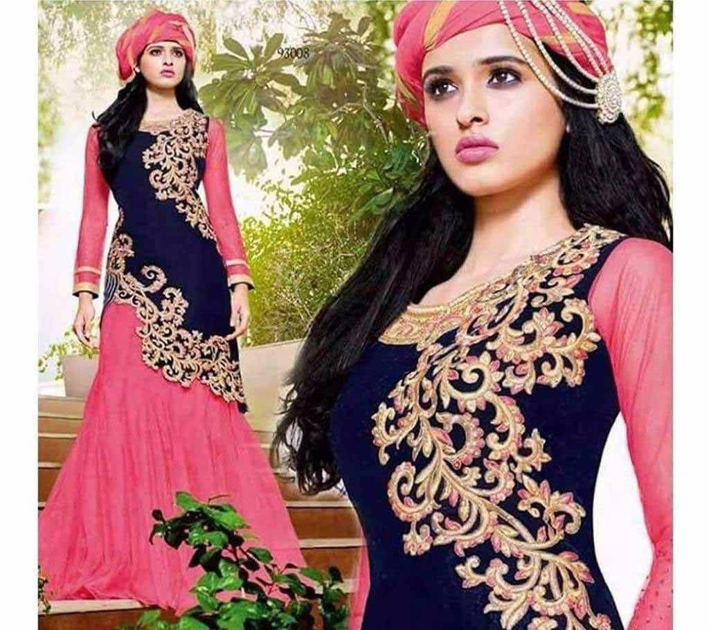 Unstitched Indian Georgette Long Dress - Copy