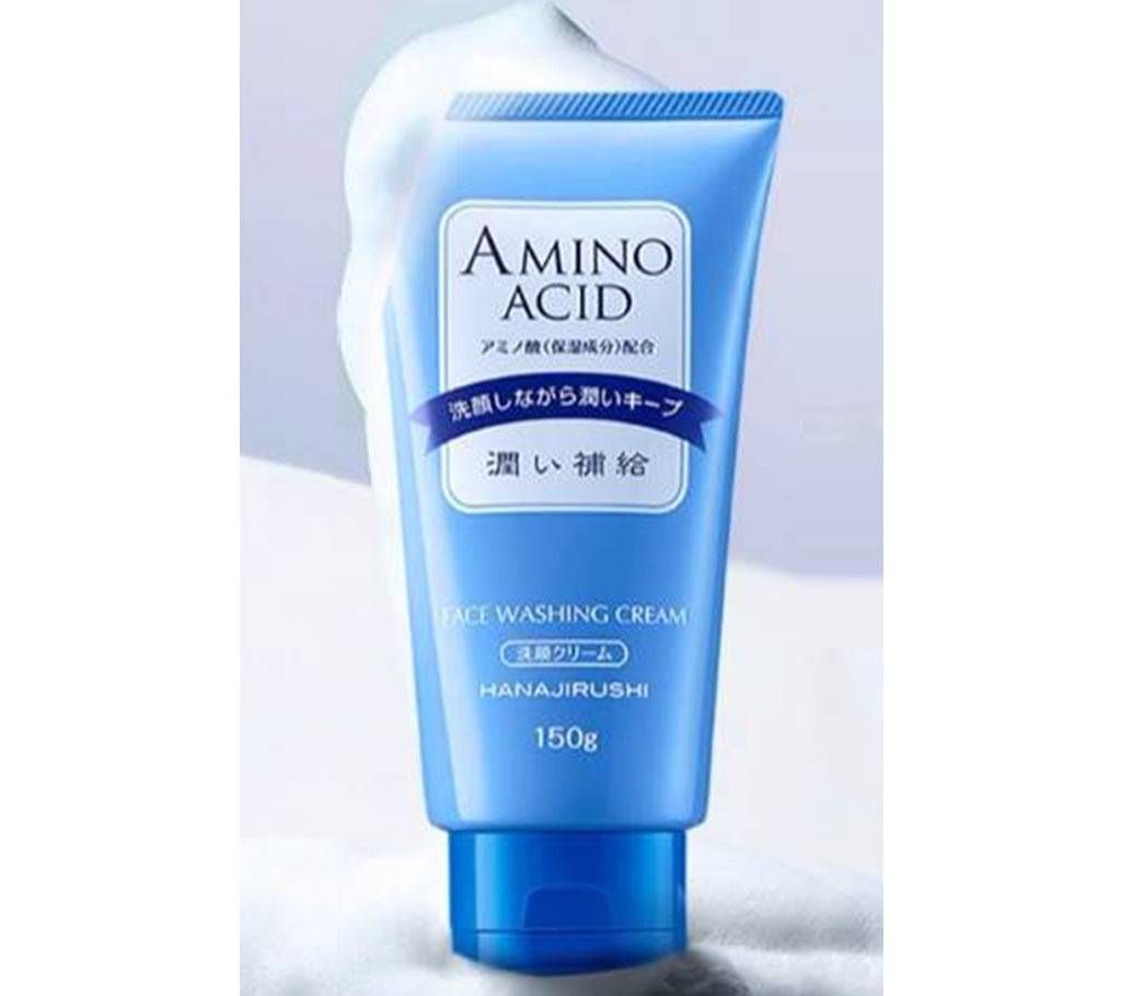 HANAJIRUSHI Amino Acid Foam Cleanser Hyaluronic Acid Face Wash For Dry Skin Oil Skin Combination Skin 150g Japan