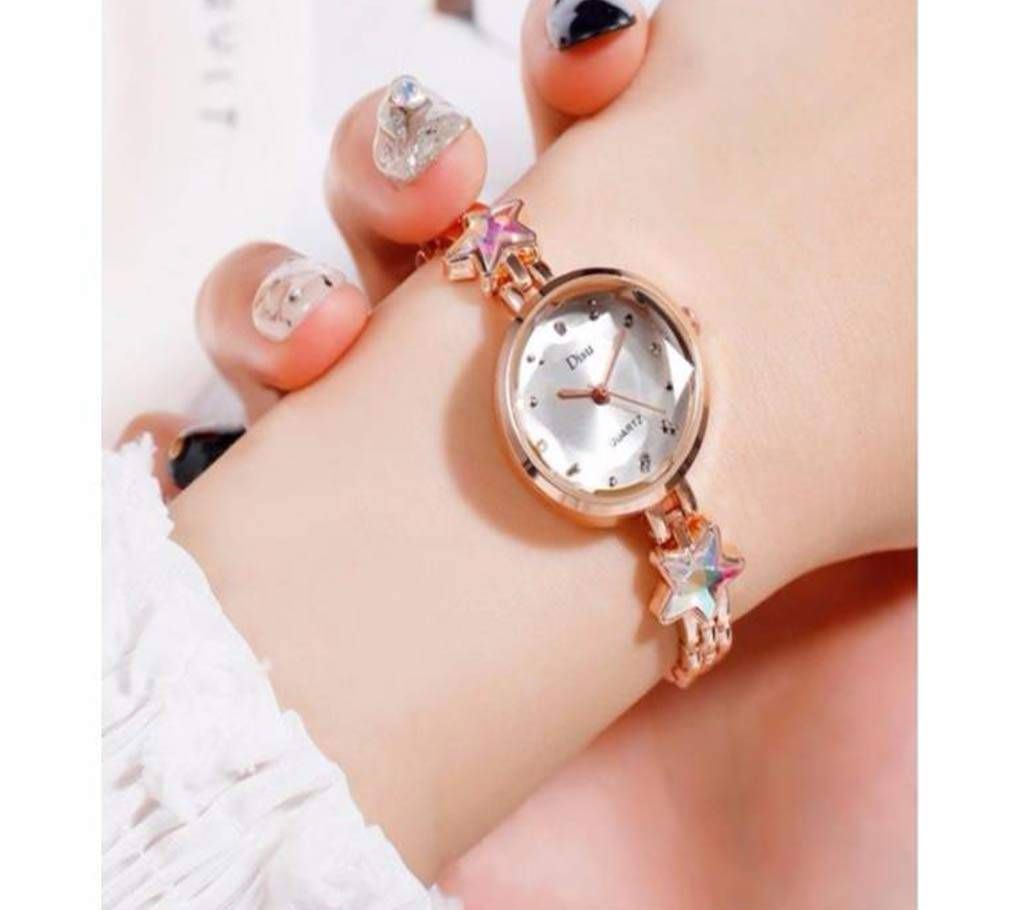 Luxury Alloy Star Ladies Quartz Bracelet Watch