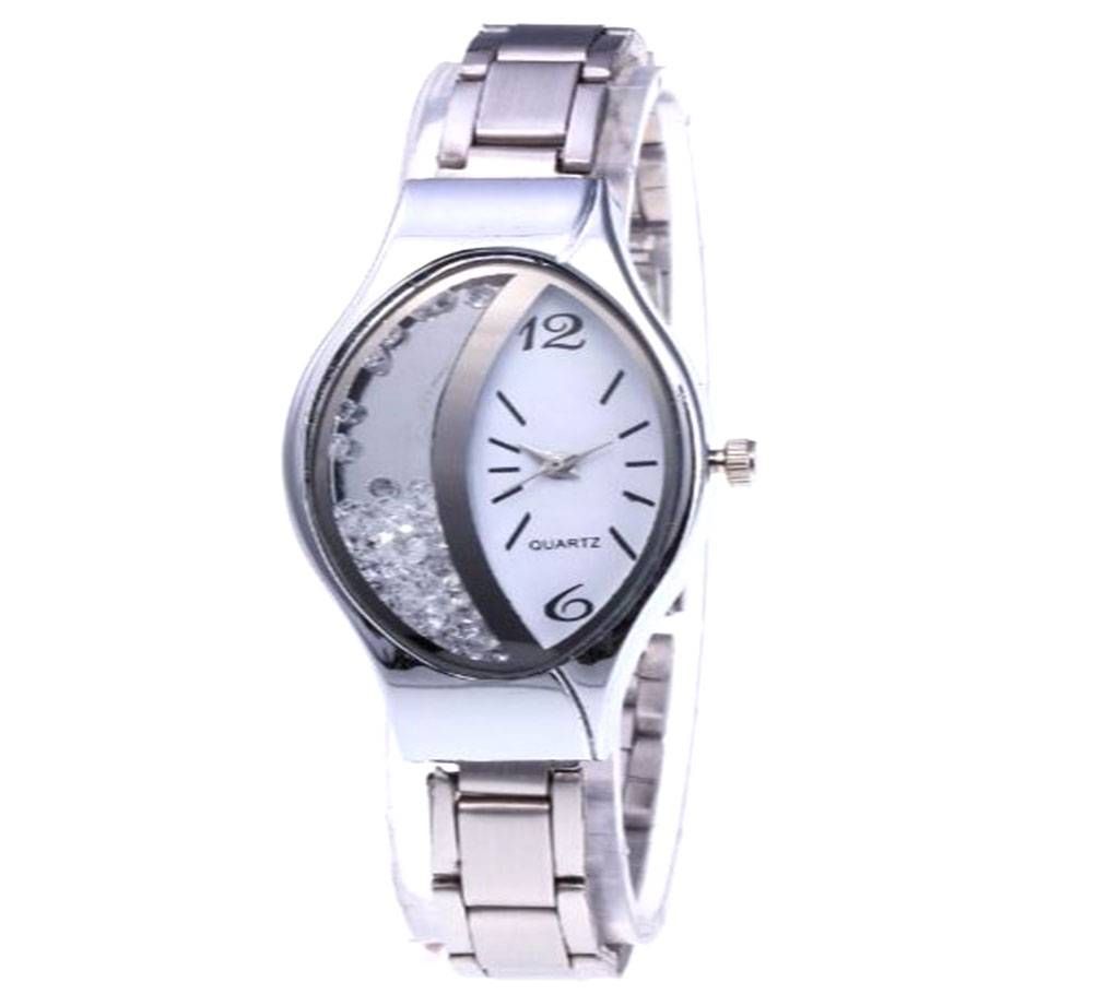 Rhinestone Stainless Steel Bracelet Wristwatch For  Women