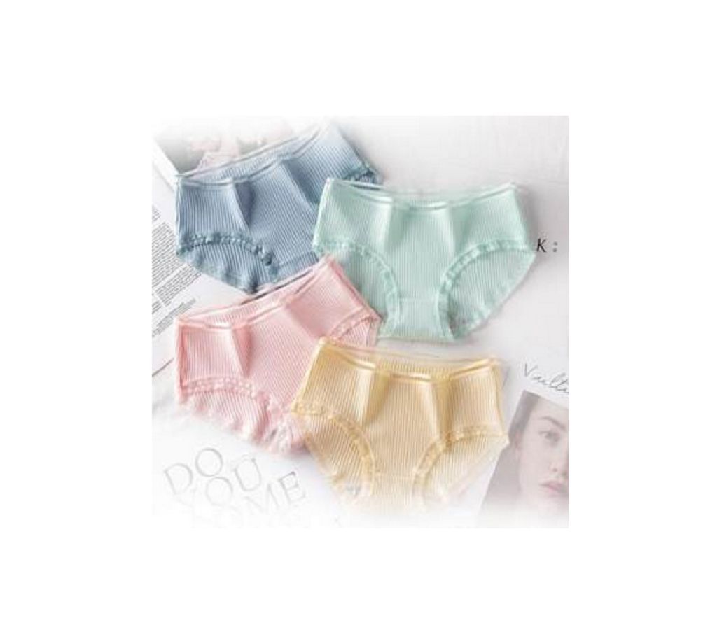 Explosions new thread cotton Japanese bow womens underwear solid color breathable waist size girls briefs plus size women