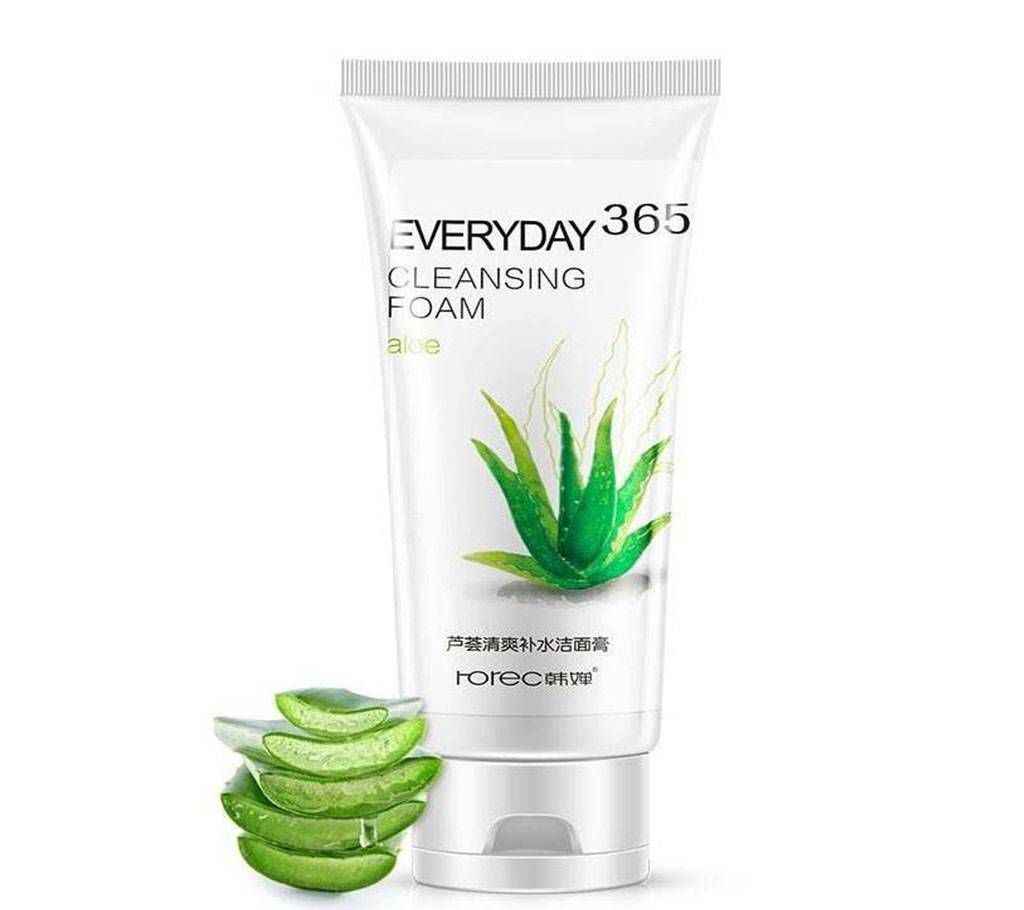 ROREC Everyday 365 cleansing foam Aloe Vera Face Wash -120 g -Thailand