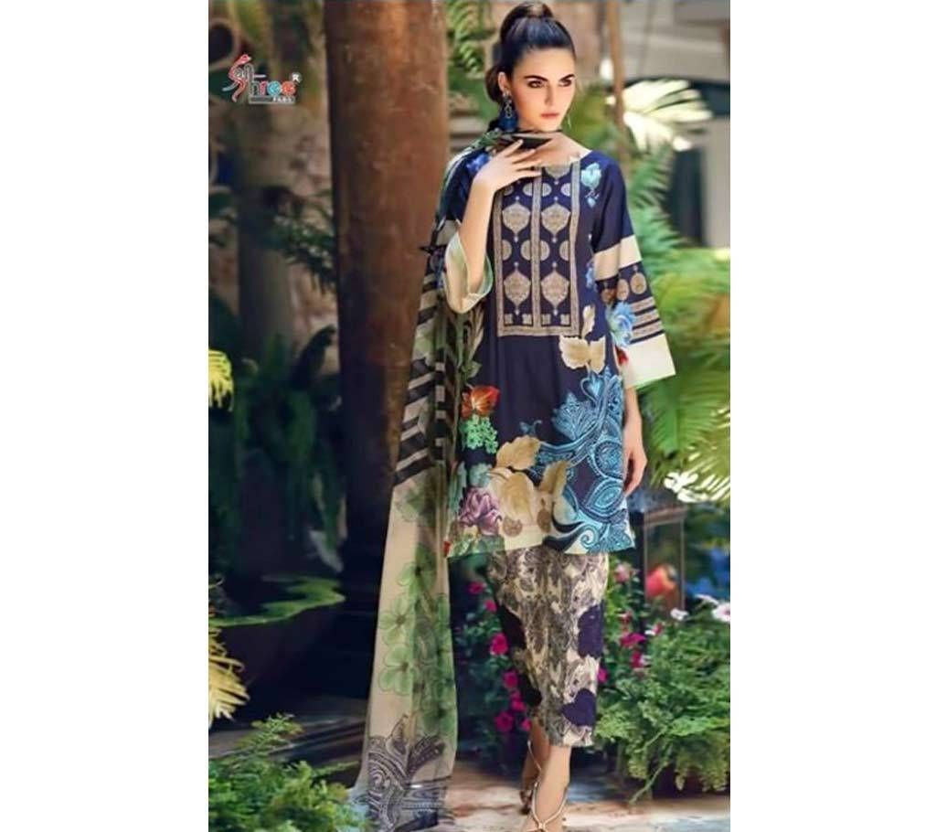 Unstitched Cotton 3Pcs Charizma Aniq Collection - 3113 - VNK