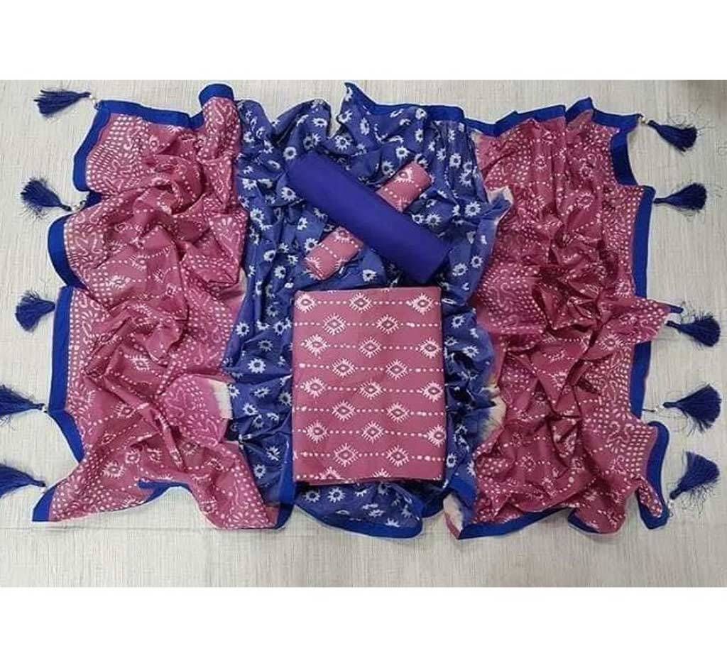 Bexi Voil Leach Vegetable Batik Three Piece For Women-5