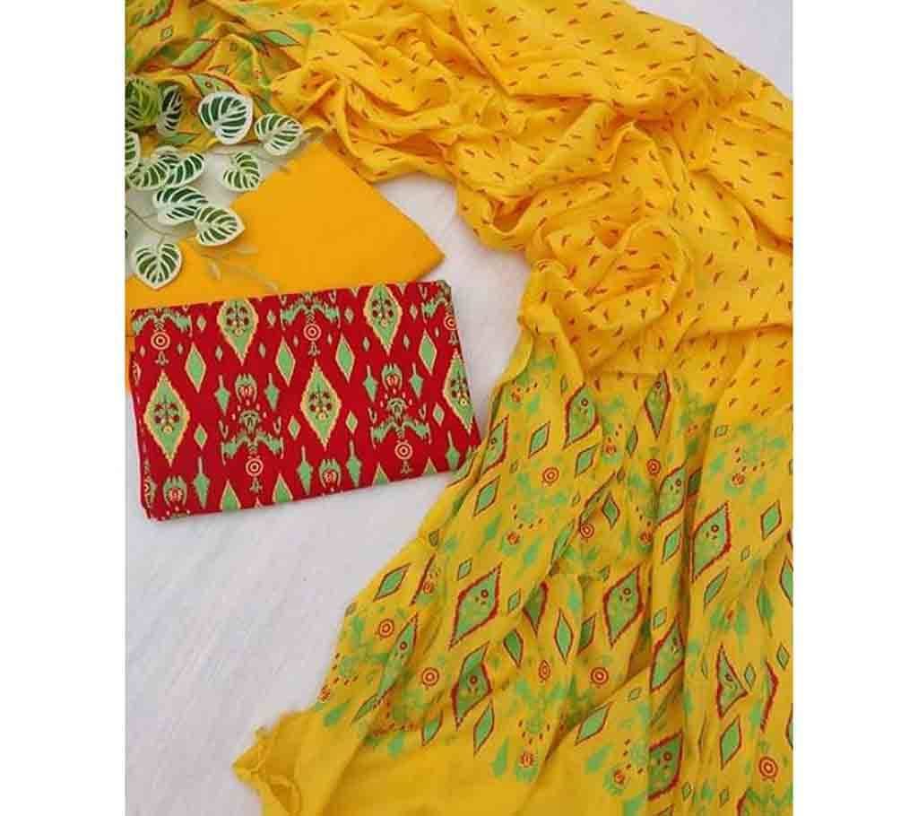 Homemade Tat Original Cotton Multi Color Deshi Shalwar Kameez-80