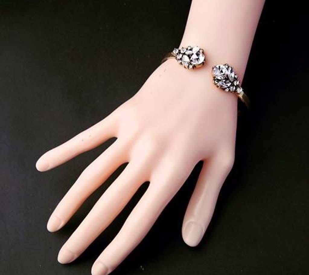 Symmetry Crystal Geometric Open Bracelet