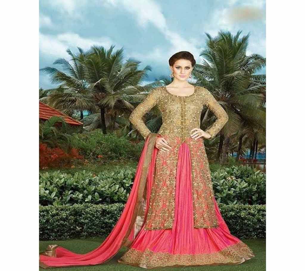 Unstitched georgette embroidey Lehenga