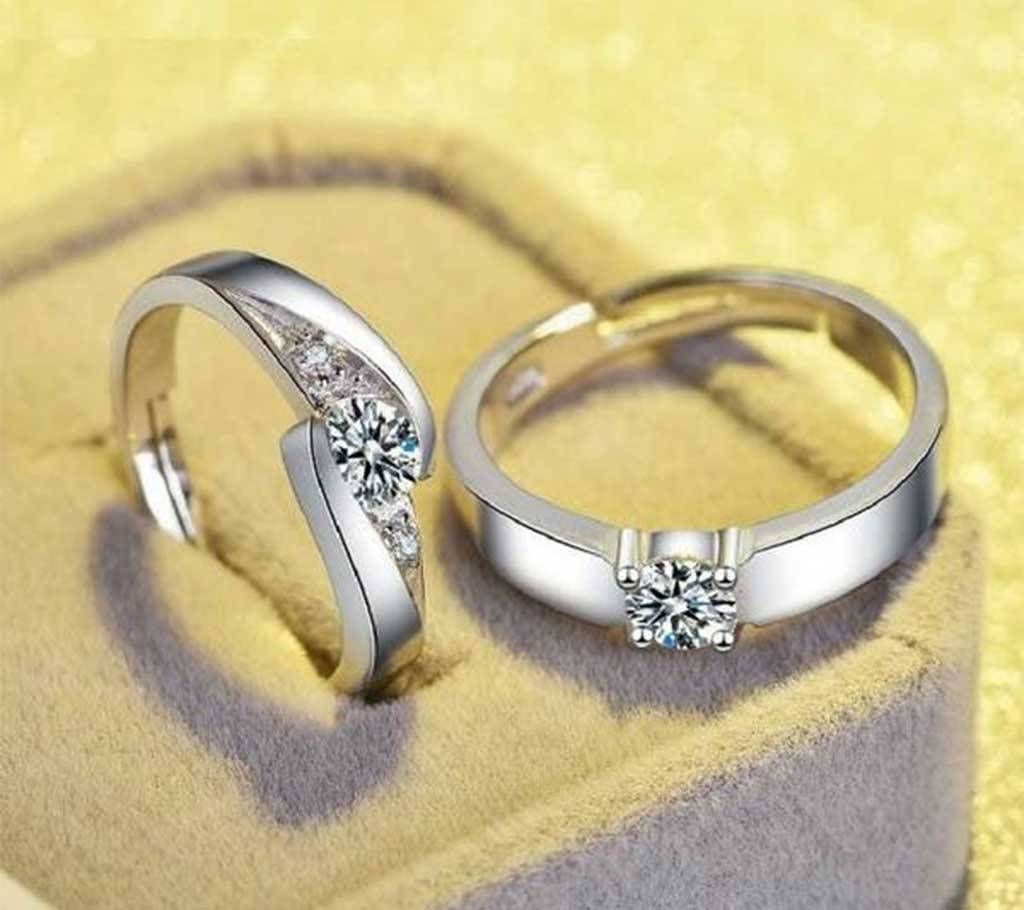 Platinum Plated Couple Finger Ring