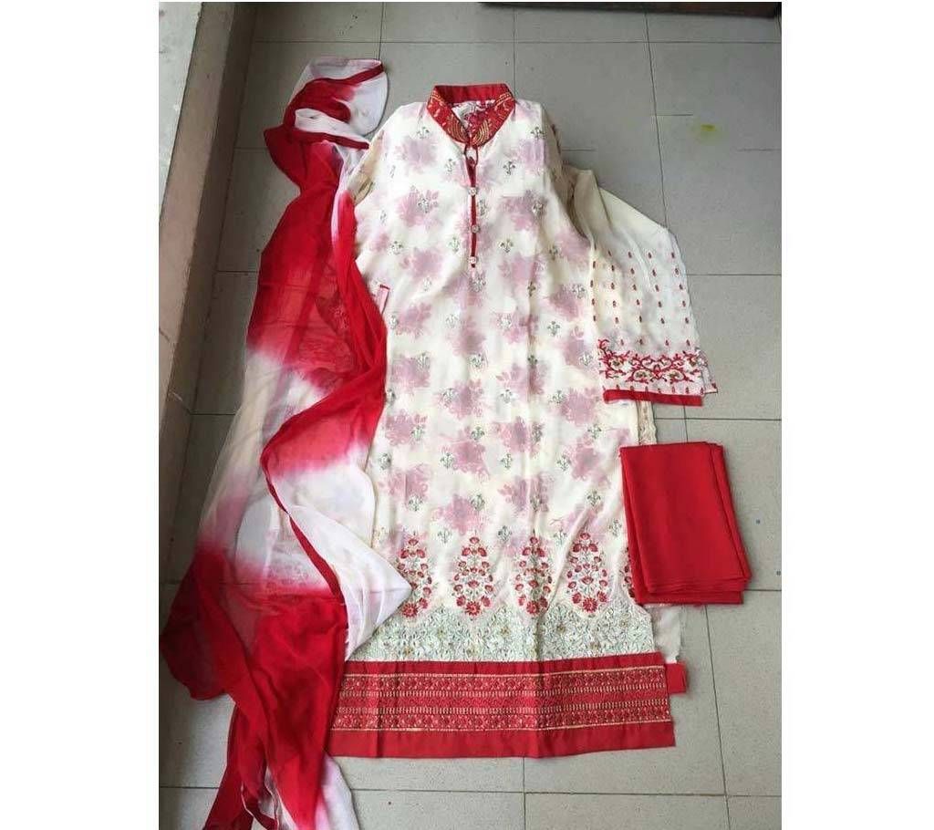 Unstitched georgette three pc - Copy