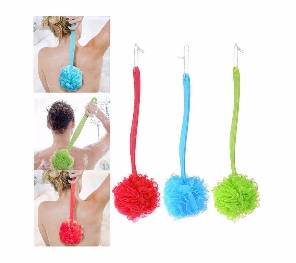 Loofah Brush Shower Scrubber with Long Handle