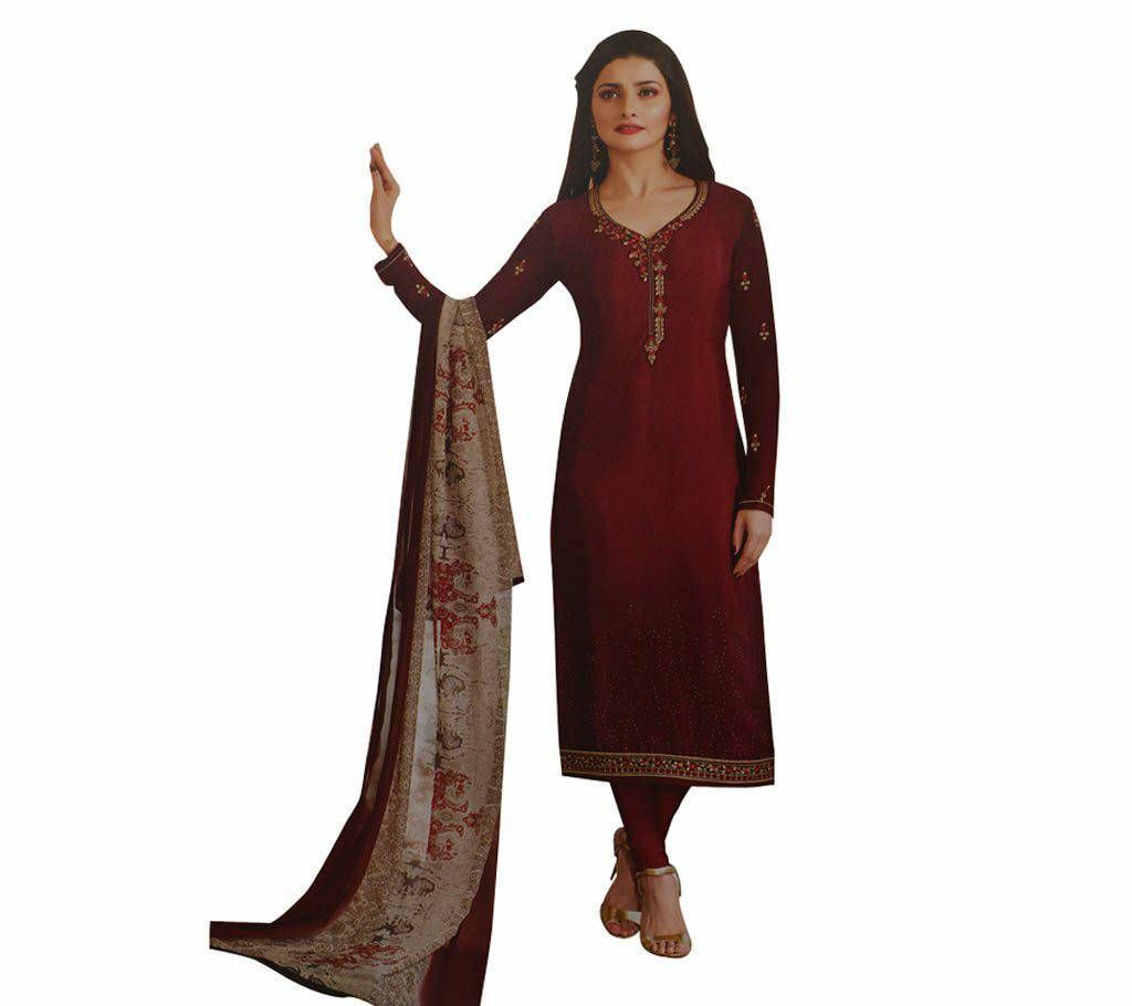 VINAY Unstitched Georgette Embroidery three piece