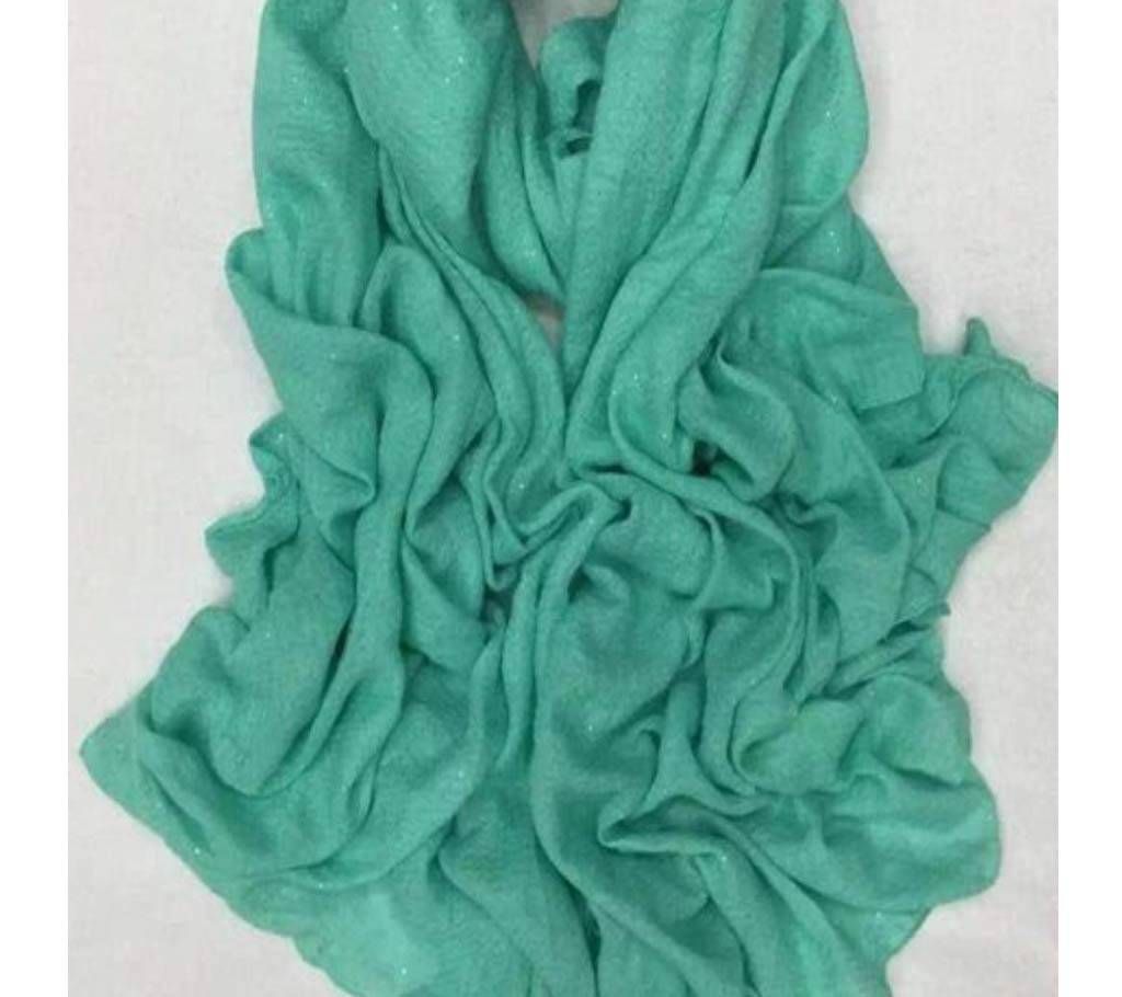 Ice Blue Cotton Glitter Hijab for Women