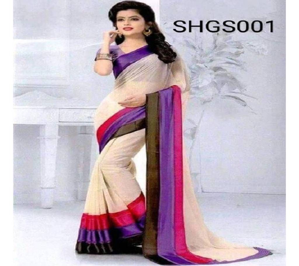 Indian Georgette Saree With Blouse Piece