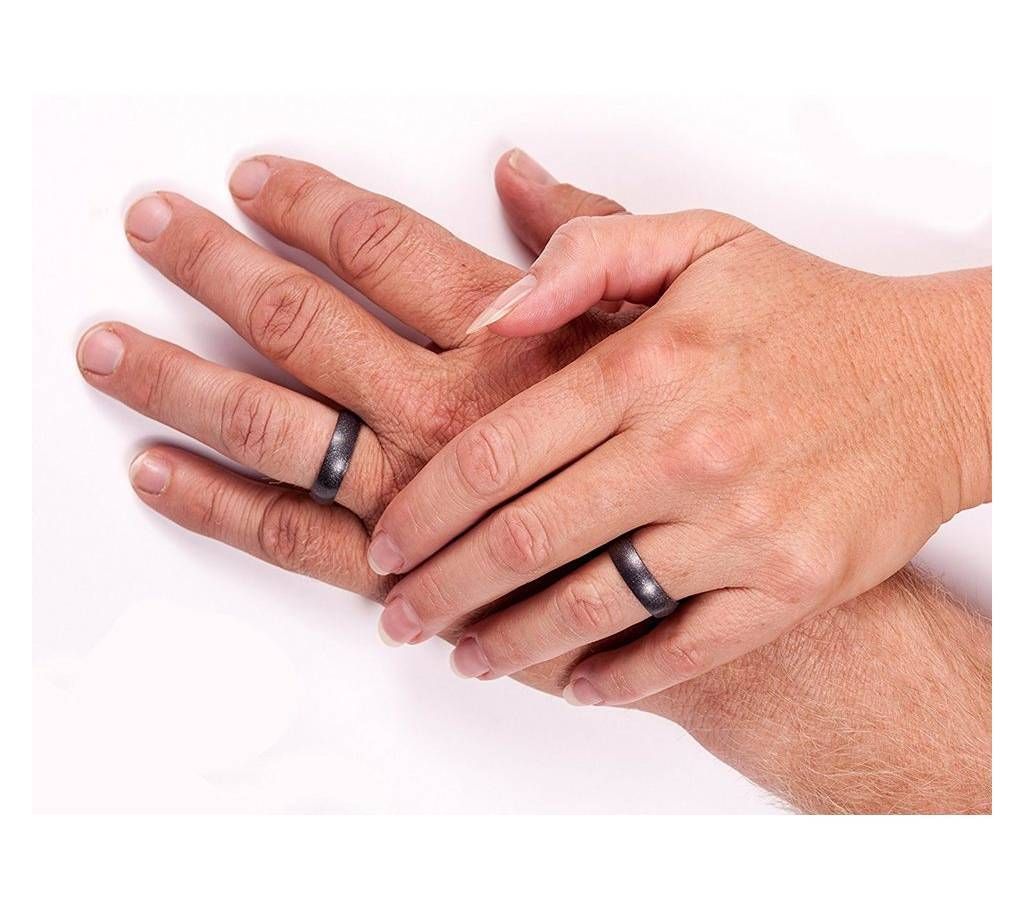 Black Plated Couple Finger Ring